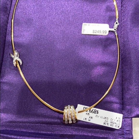 NEW DIAMOND GOLD NECKLACE SET - Picture 3 of 5